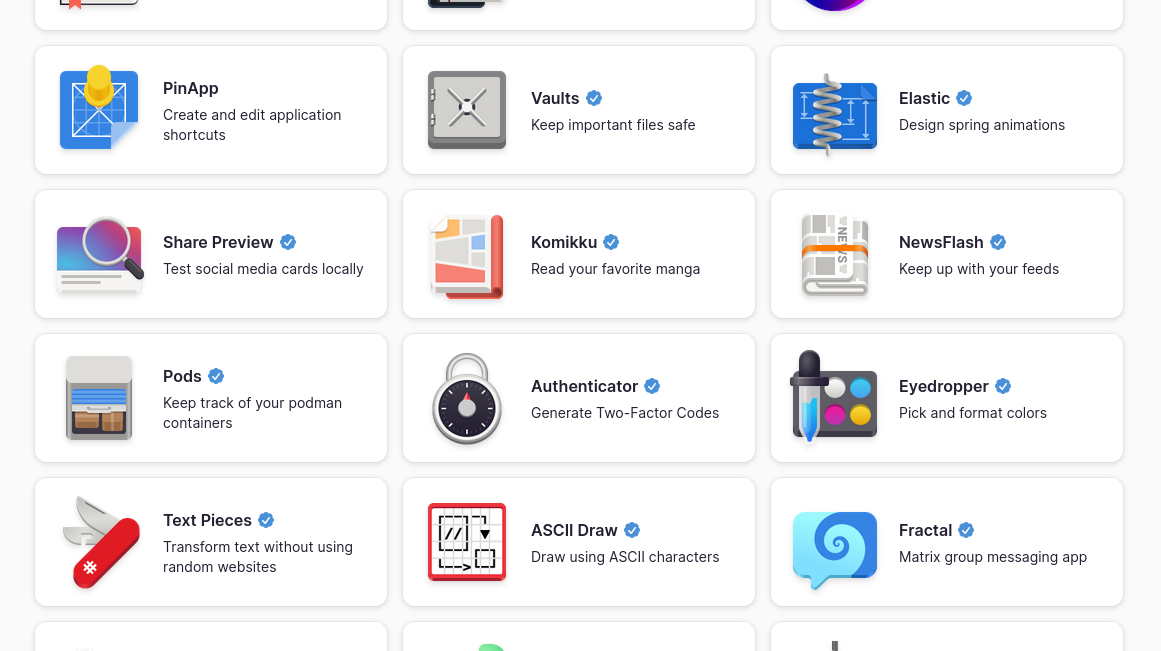 App cards with high quality metadata on the homepage
